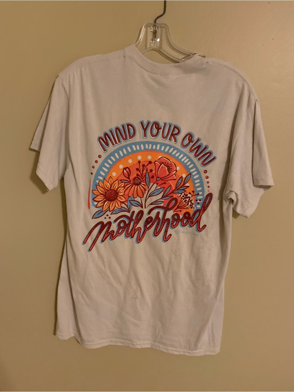 TanMind Your Own Motherhood' Graphic Tee - Floral Slogan NW OT